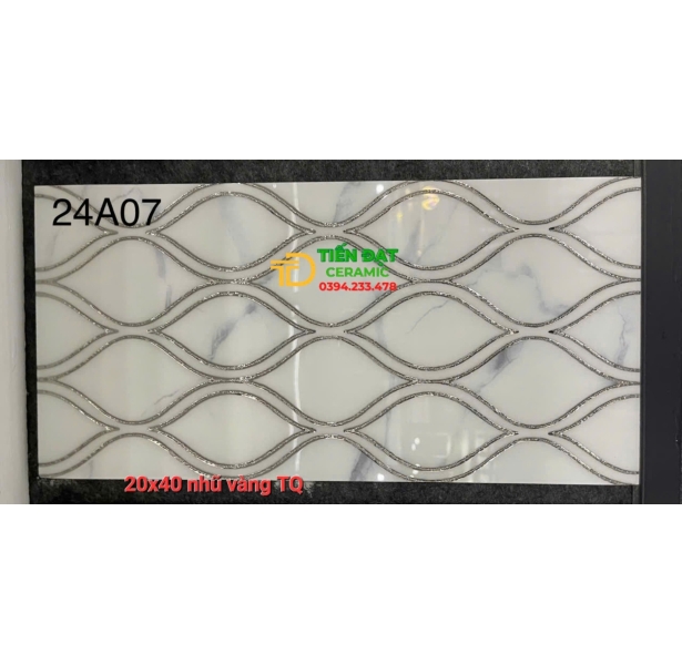 Kho Gạch Trang Trí TQ 20x40 Nhũ Vàng Tại Tây Ninh