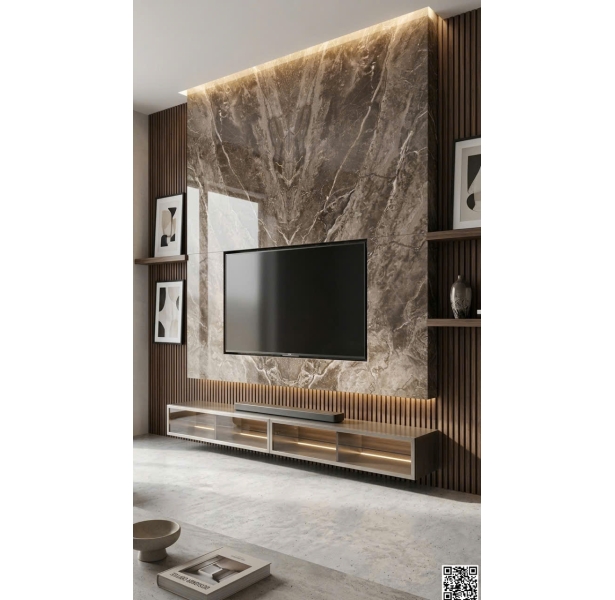 Gạch Trang Trí 40x80 Vân Nâu Nhũ Vàng TQ Mới Nhất