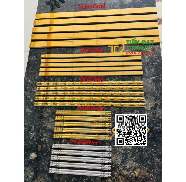 Gạch Chỉ vàng Trung Quốc 6x120 Khổ Lớn Ốp Trang Trí 