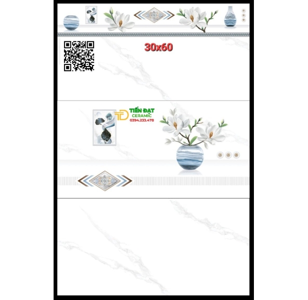 Gạch Ốp Tường 30x60 Vân Đá Trắng Tại Thủ Đức Giá Rẻ