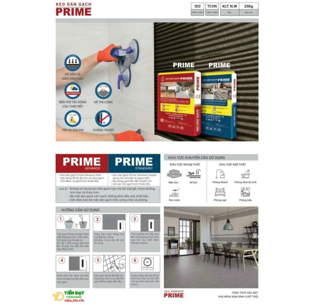 Nhà Phân Phối Keo Dán Gạch Prime Cao Cấp HCM
