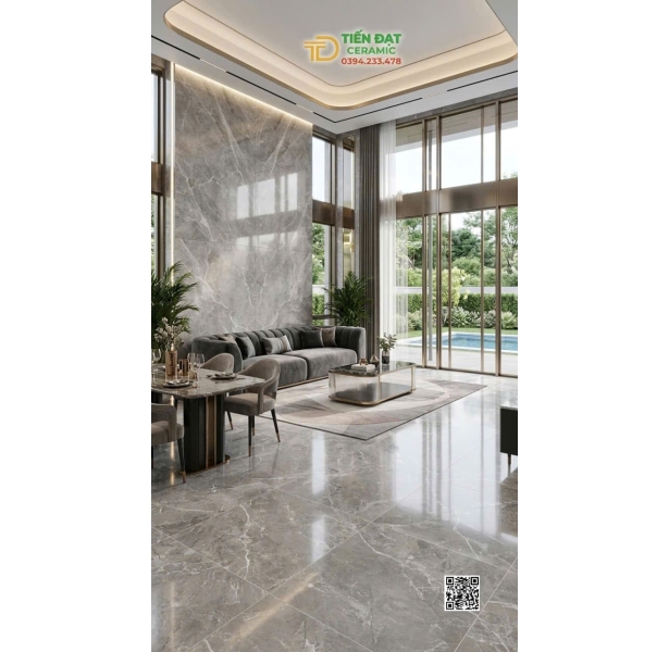 Tổng Kho Gạch Khổ Lớn 80x160 Vân Trắng Xám Đá Tại Bình Tân