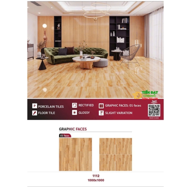 Tổng Kho Gạch Giả Gỗ Prime Bóng Kiếng 100x100 Ốp Lát Biệt Thự 