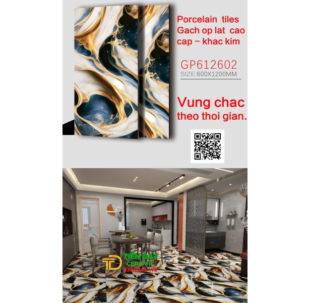 Đá Đồng Chất Nhũ Vàng 60x120 Ốp Lát Biệt Thự Cao Cấp