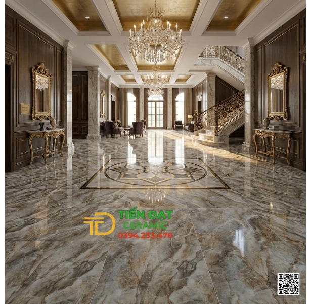 Tổng Đại Lý Gạch TQ 80x80 Nhũ Vàng Lớn Nhất Bến Lức Long An