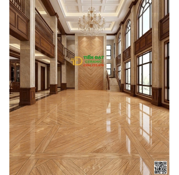 Gạch Lát Nền Vân Gỗ 80x80 Nhập Khẩu TQ Nhũ Vàng Mẫu Mới