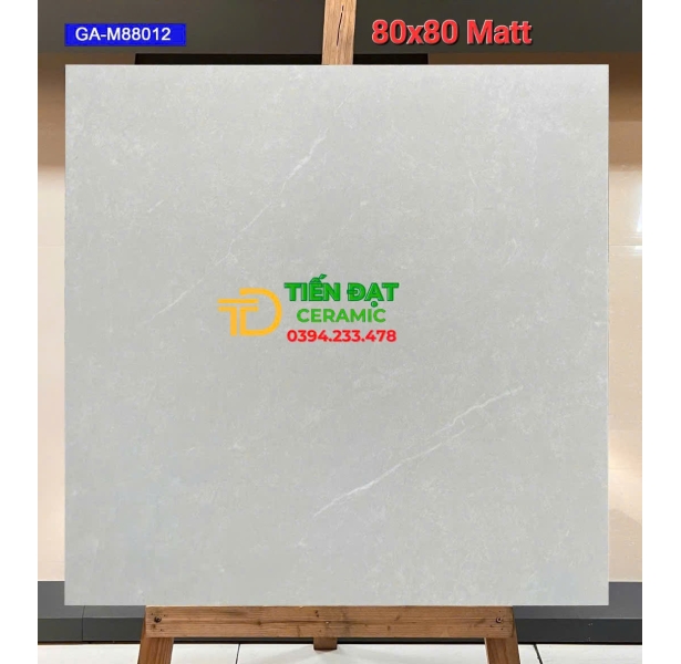 Đá Mờ Granite 80x80 Trắng Vân Xám Việt Ý Cao Cấp